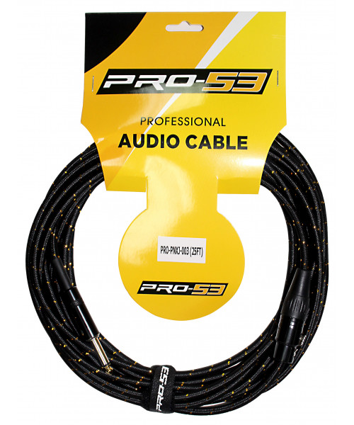 CABLE PARA MICROFONO CANON HEMBRA A 1/4 MACHO 25FT (FORRADO)
