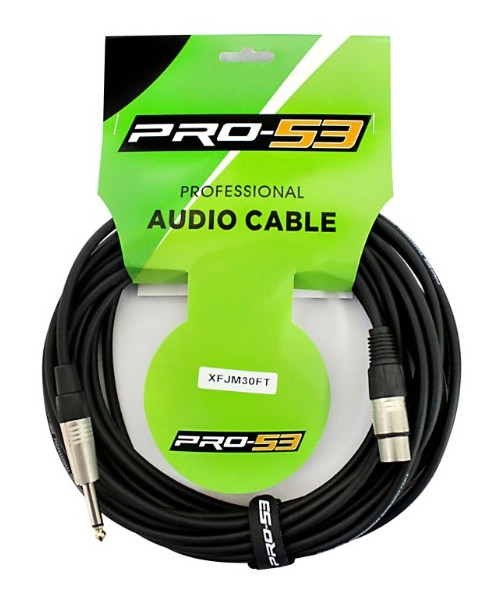 CABLE PARA MICROFONO CANON HEMBRA A 1/4 MACHO 30FT
