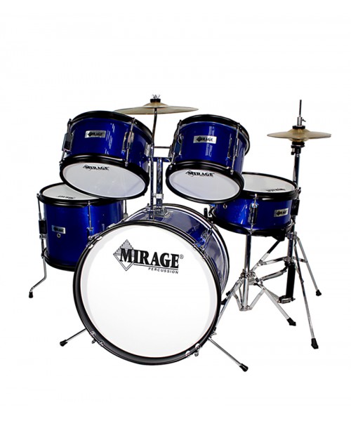 BATERIA ACUSTICA PARA NIÑO CON CYMBAL Y SILLA (AZUL)
