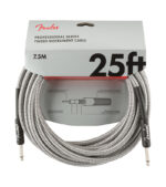 CABLE PARA INSTRUMENTO 1/4 A 1/4 25FT FORRADO (PLATEADO)