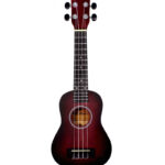 UKULELE SOPRANO CON FORRO (ROJO VINO)