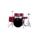 BATERIA ACUSTICA COMET CON CYMBAL Y SILLA (ROJA)