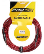 CABLE PARA INSTRUMENTO 1/4 A 1/4 25FT FORRADO (ROJO,AZUL,PLATEADO) - Imagen 3