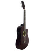 GUITARRA ELECTRO-ACUSTICA CON FORRO (ROJO VINO) - Imagen 2