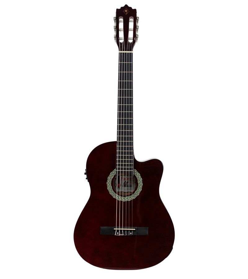 PAL-TERESA-WR GUITARRA ELECTROACÚSTICA 39" CON FORRO (ROJO VINO) - Imagen 1