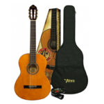 GUITARRA CLASICA 39" CON FORRO Y AFINADOR (NATURAL)