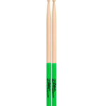 BAQUETAS 5A PUNTA DE MADERA (NATURAL,VERDE DIP)