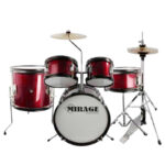 BATERIA ACUSTICA PARA NIÑO (ROJO VINO)
