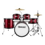 BATERIA ACUSTICA PARA NIÑO (ROJO VINO)
