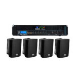 Combo de Parlantes Ambientales  4 unidades +Amplificador